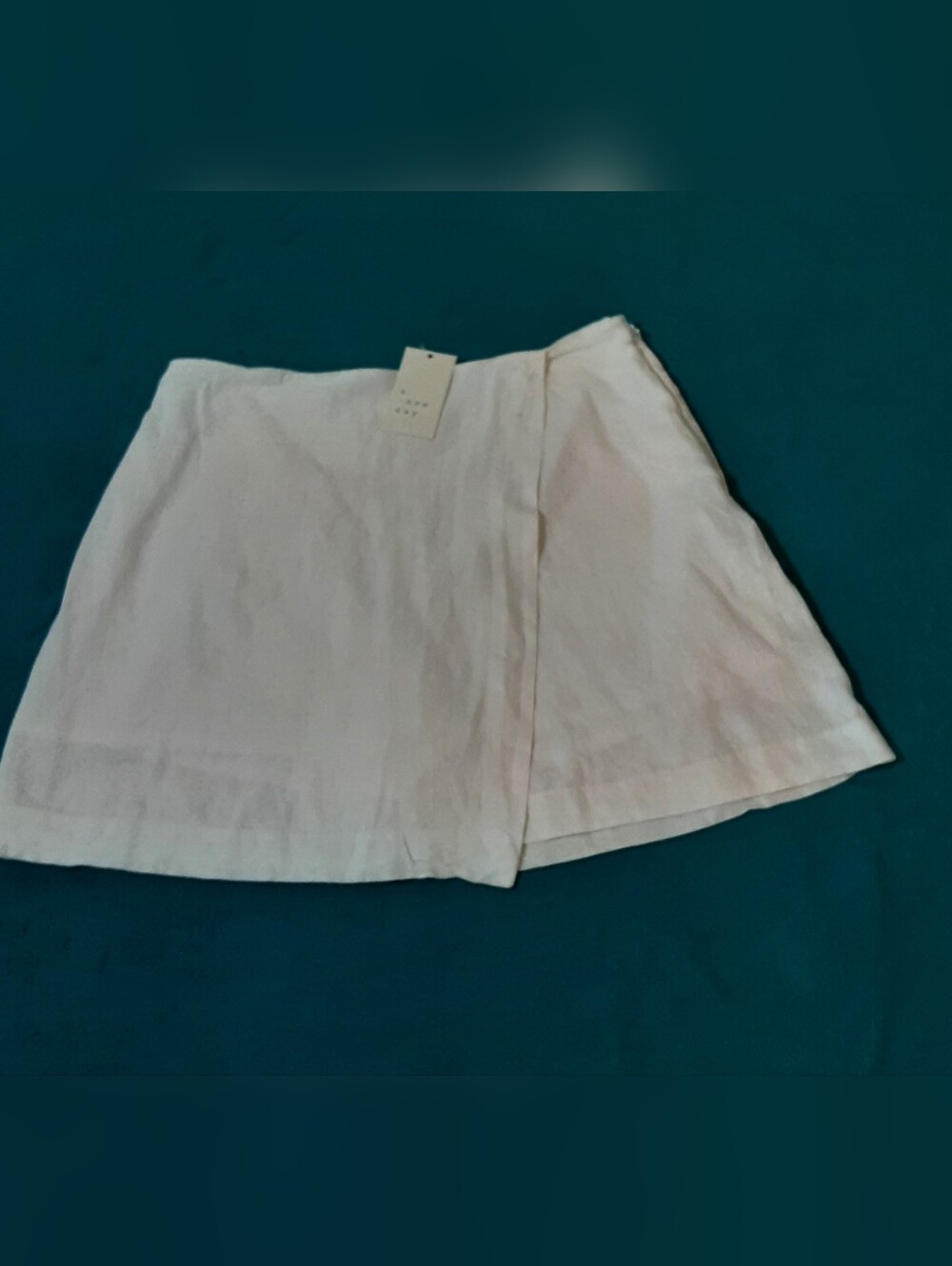 a new day White Linen Wrap-Style Mini Skort